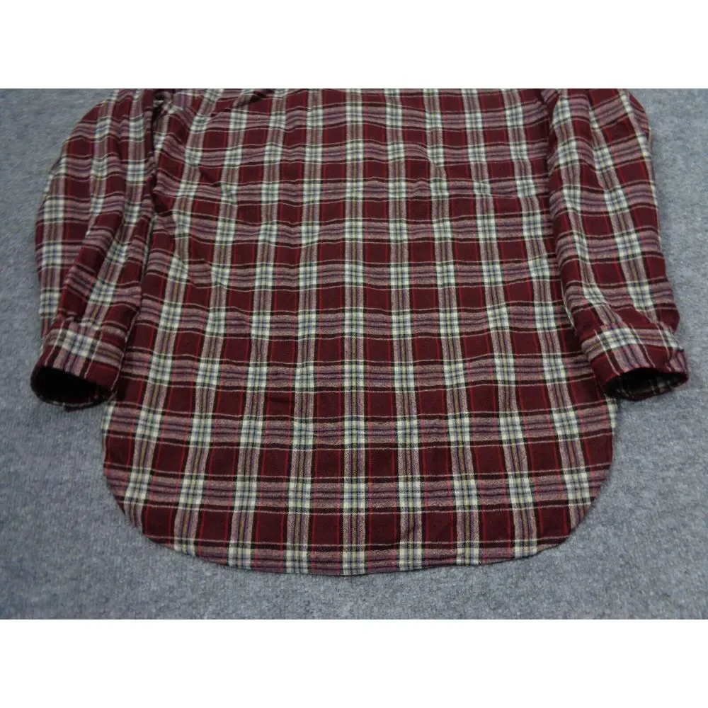 Vintage Pendleton Shirt Mens M Red Plaid Wool Button Up Outdoor Hiking USA - Picture 5 of 10